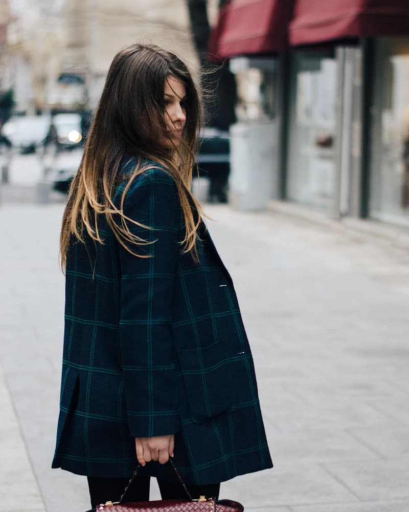 Check overcoat — Glen check, image 1 of 1