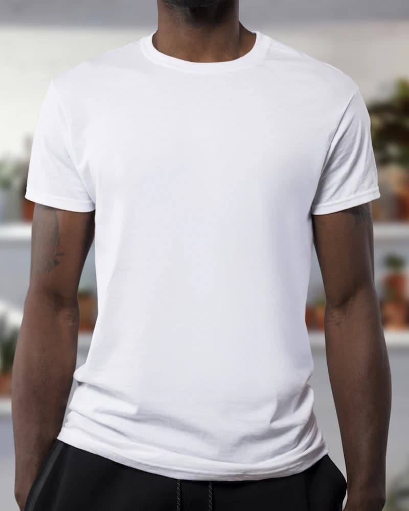 Everyday cotton tee — White, image 1 of 3