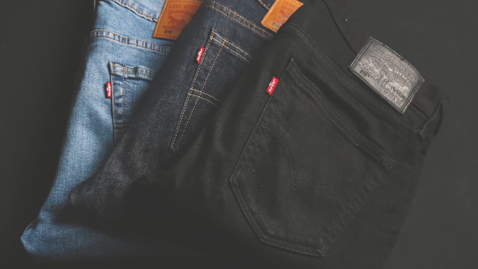 Stacked indigo jeans