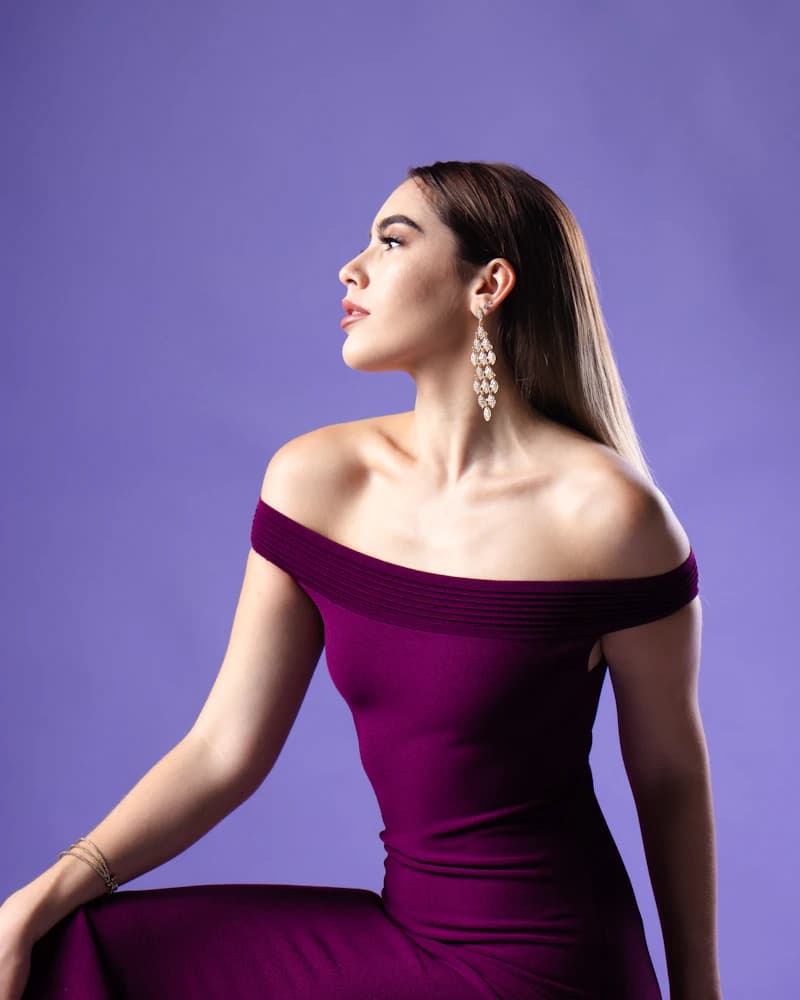 Silk slip dress — Plum, image 1 of 1
